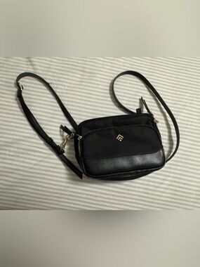 ALLANCIA Black Crossbody Bag with Gold Accent - Women's Shoulder Purse